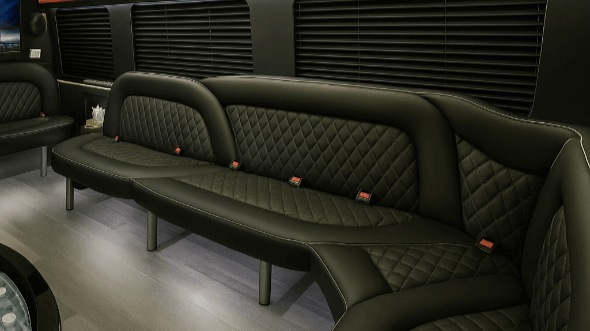 Interior of Merrimack Party Bus Company's 14 Passenger Sprinter Limousine in Merrimack