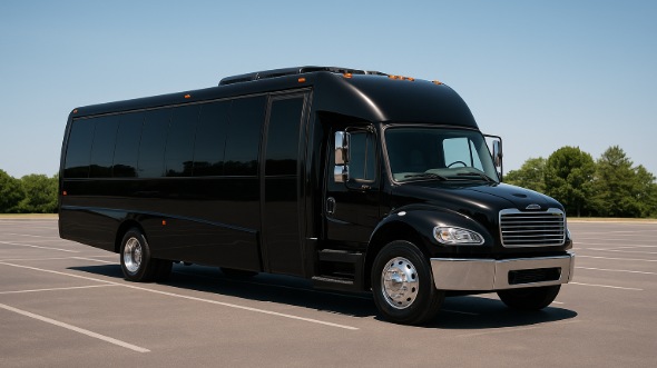 Exterior of New Hampshire Party Bus Company's 25 Passenger Minibus in New Hampshire