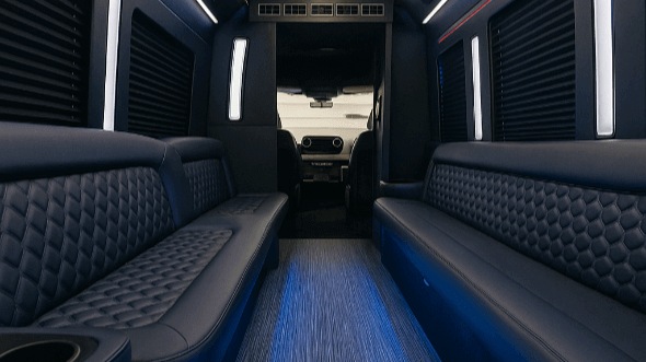 Interior of New Hampshire Party Bus Company's 40 Passenger Party Bus in New Hampshire