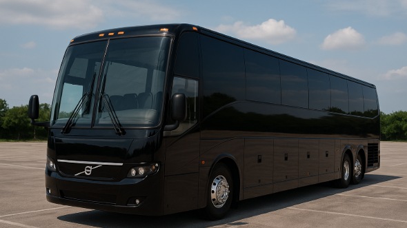 Exterior of New Hampshire Party Bus Company's 46 Passenger Charter Bus in New Hampshire