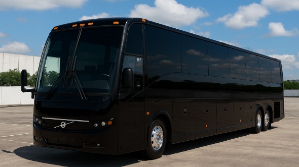 Exterior of New Hampshire Party Bus Company's 48 Passenger Charter Bus in New Hampshire