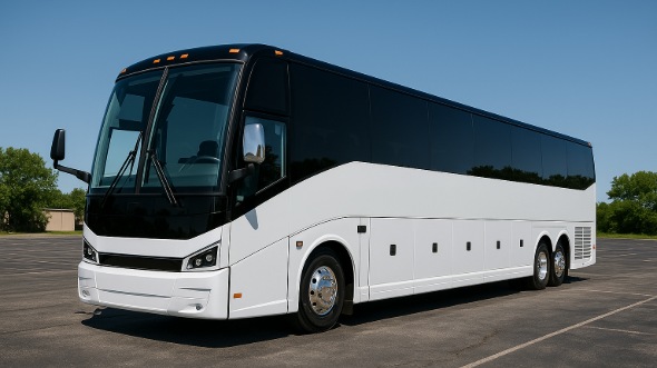 Exterior of Rochester Party Bus Company's 50 Passenger Party Bus in Rochester