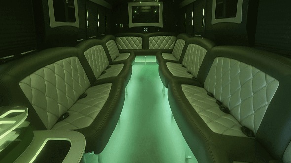 new hampshire 25 passenger party bus inside