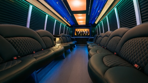 new hampshire 30 passenger party bus inside