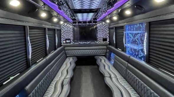 New Hampshire 50 passenger party bus interior